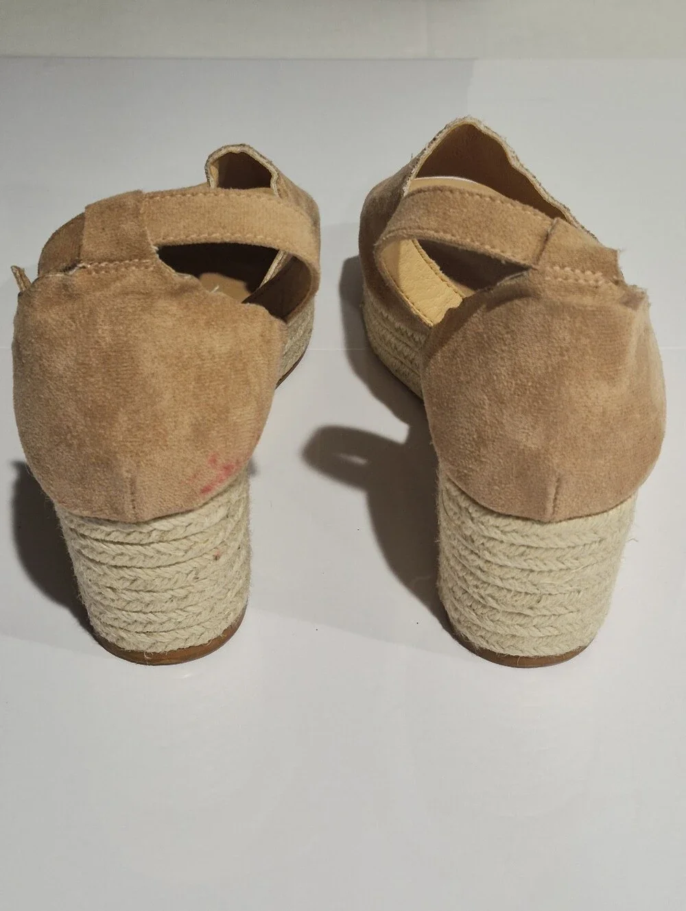 VICI Tan Suede Espadrille Wedge Sandals - Women's Size 10